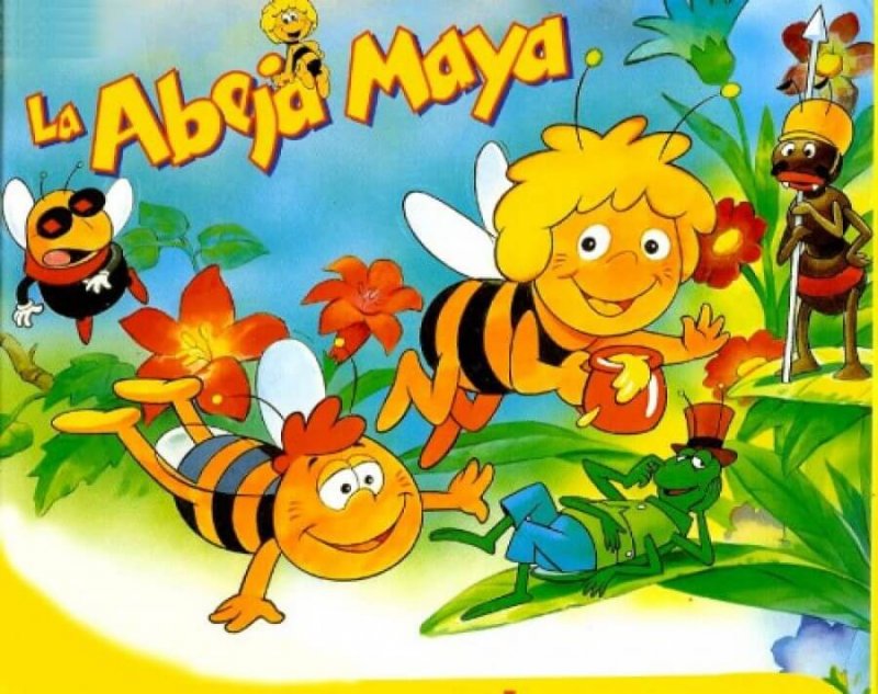A abelha Maya e seu amigo Willy, o zangão.
