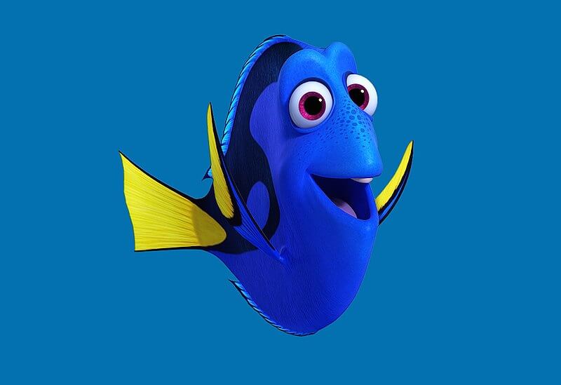 Dory é um peixe-cirurgião azul